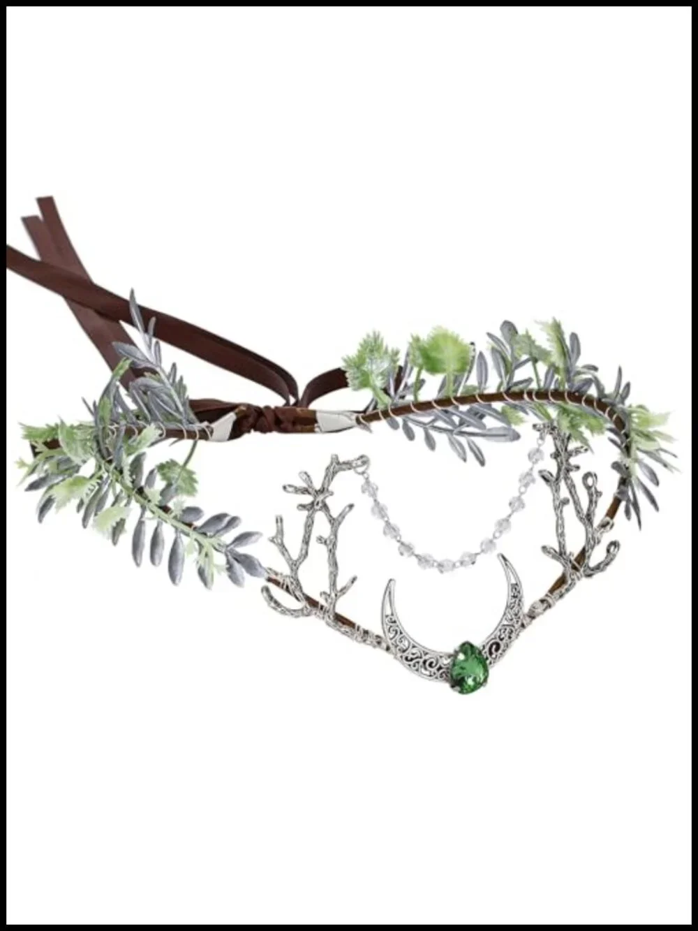 Woodland Fairy Flower Crown Headpiece Elf Circlet Forest Tiara Renaissance